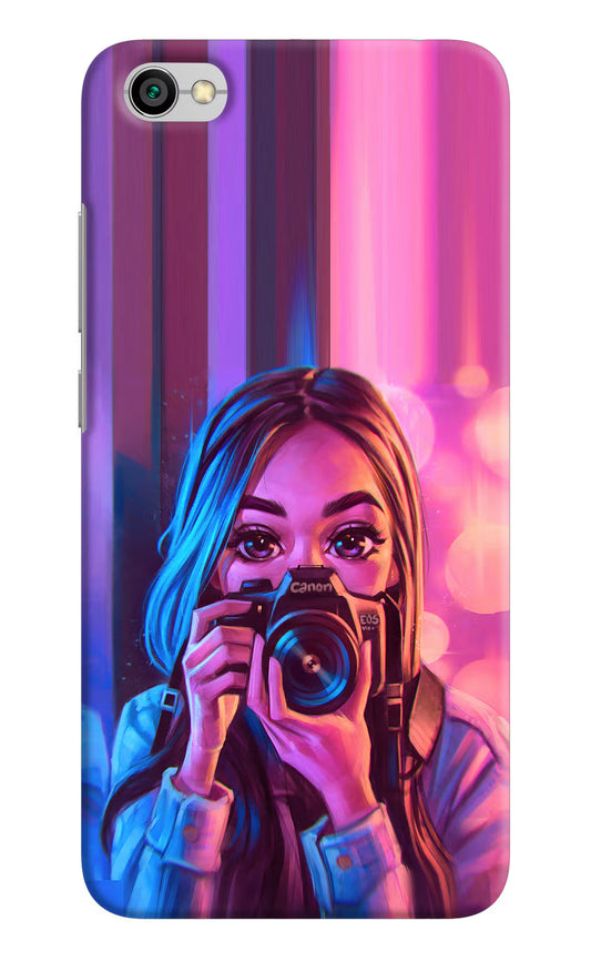 Girl Photographer Redmi Y1 Lite Hard Case Back Cover by Casekaro
