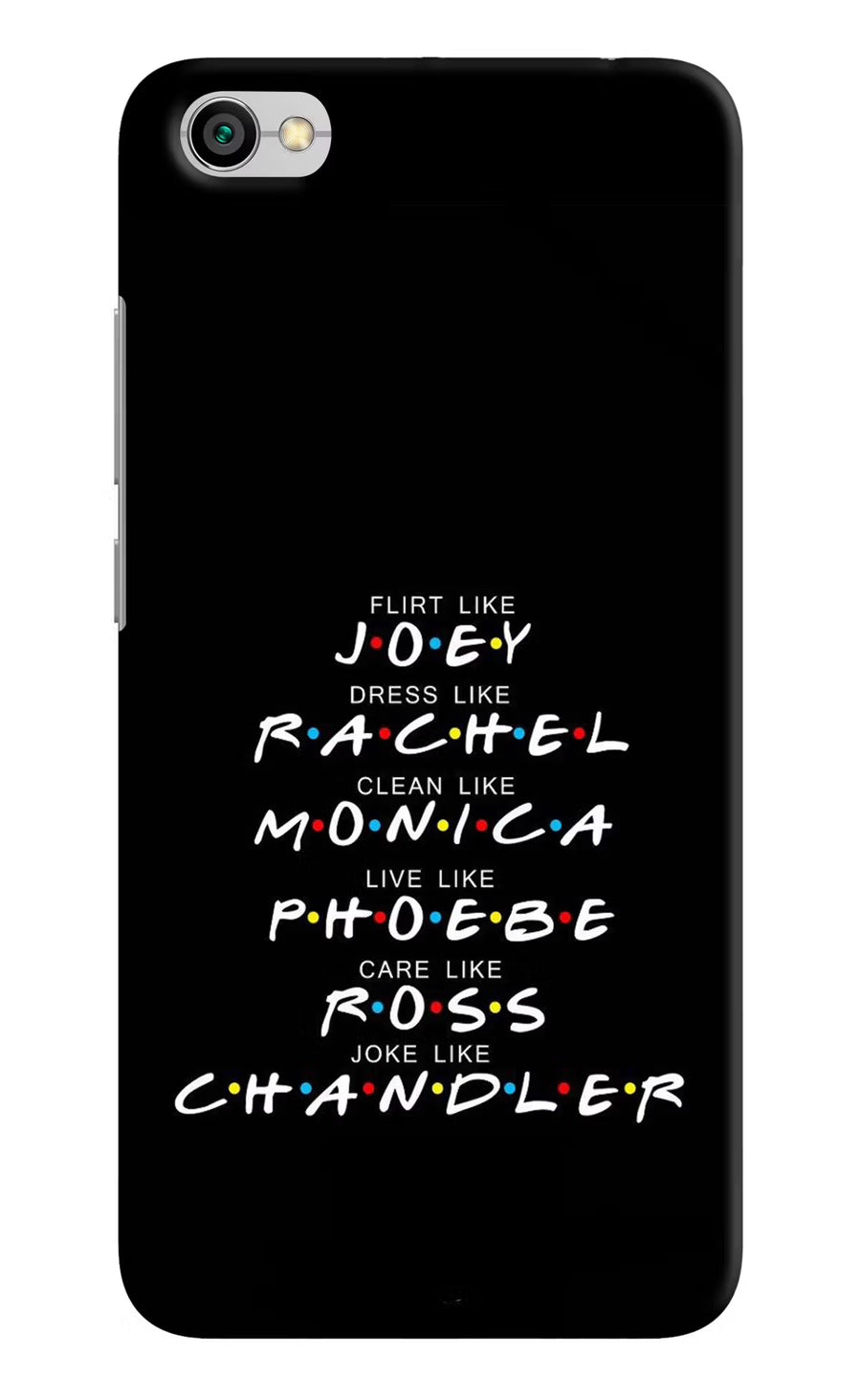 FRIENDS Character Redmi Y1 Lite Back Cover, Hard case