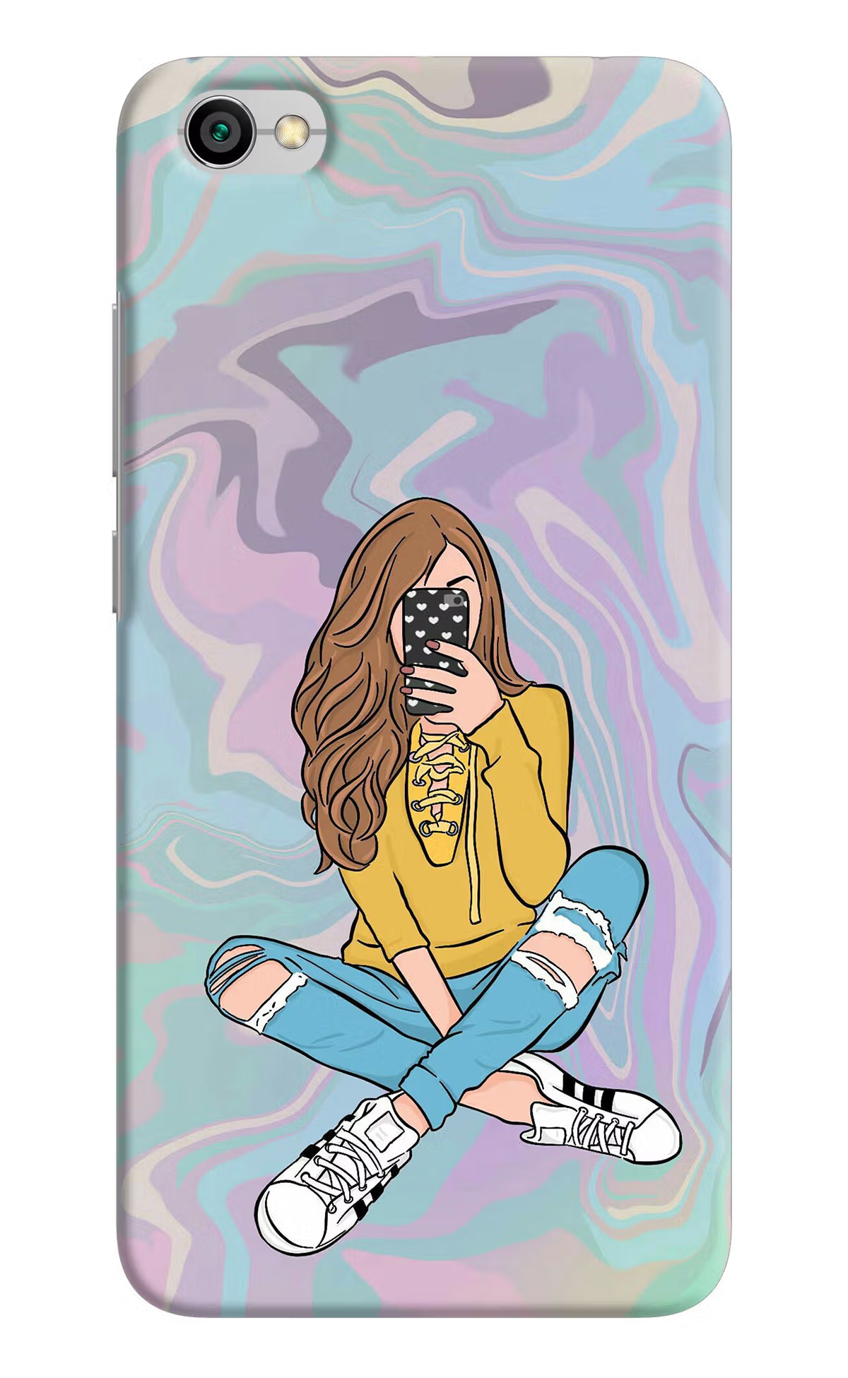 Selfie Girl Redmi Y1 Lite Hard Case Back Cover by Casekaro