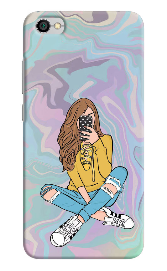 Selfie Girl Redmi Y1 Lite Hard Case Back Cover by Casekaro