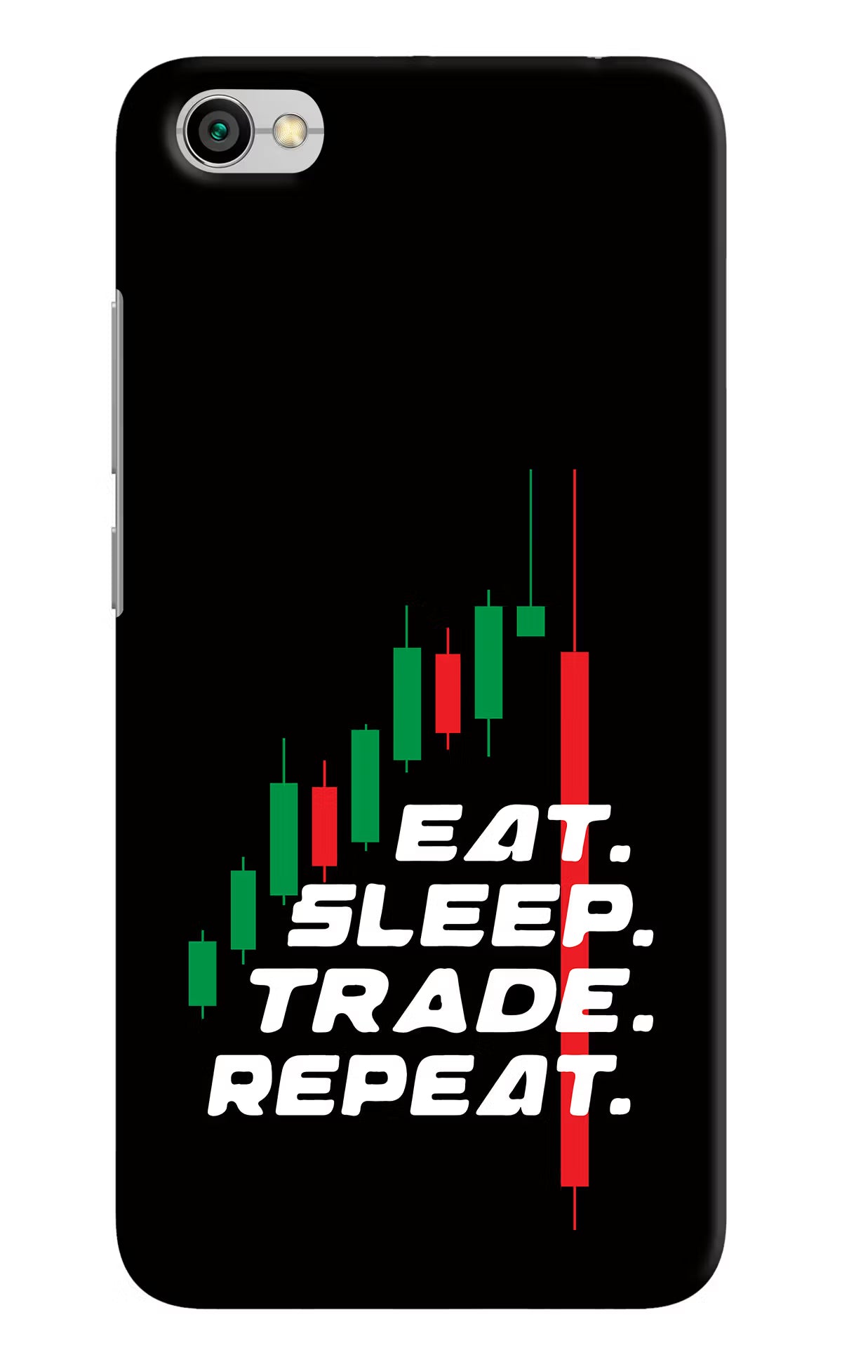 Eat Sleep Trade Repeat Redmi Y1 Lite Hard Case Back Cover by Casekaro