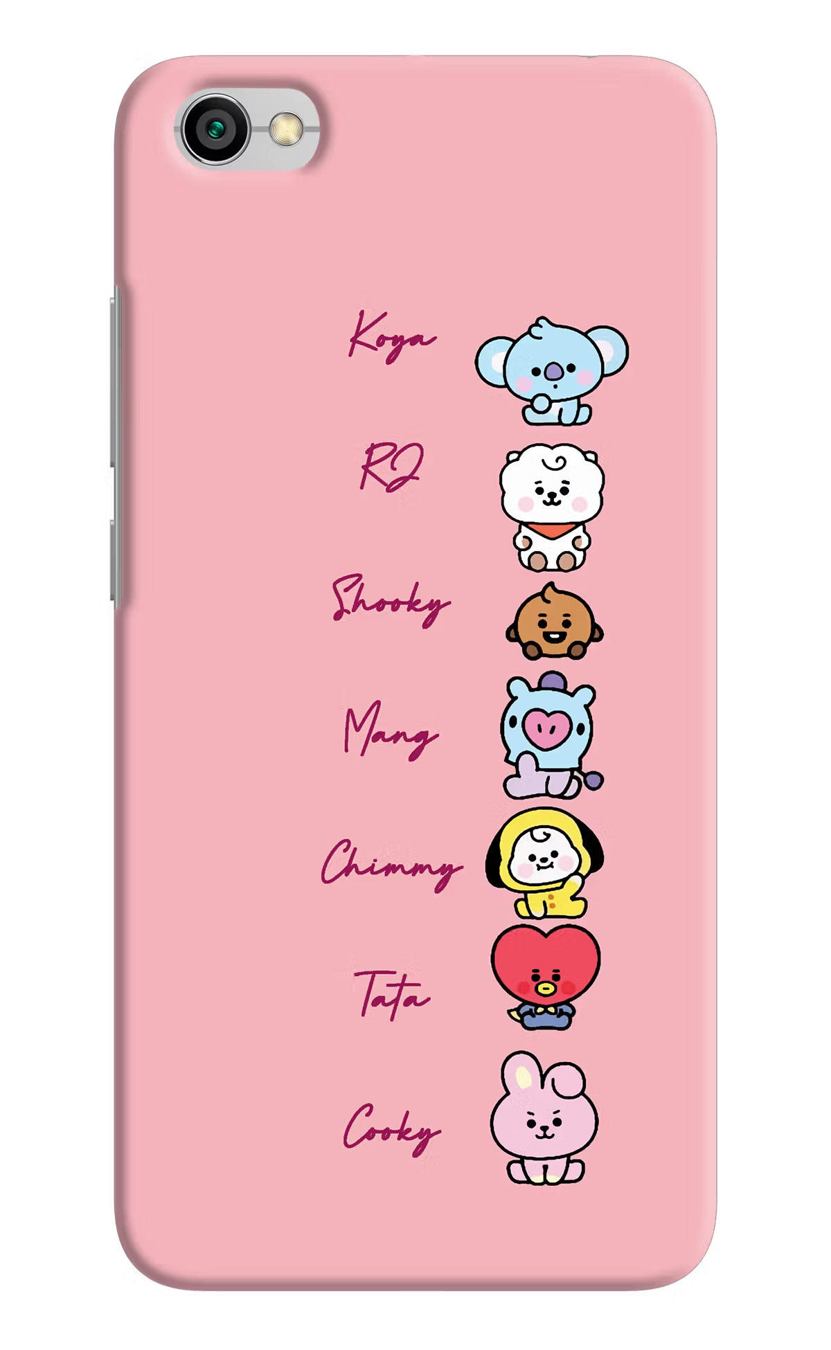 BTS names Redmi Y1 Lite Hard Case Back Cover by Casekaro