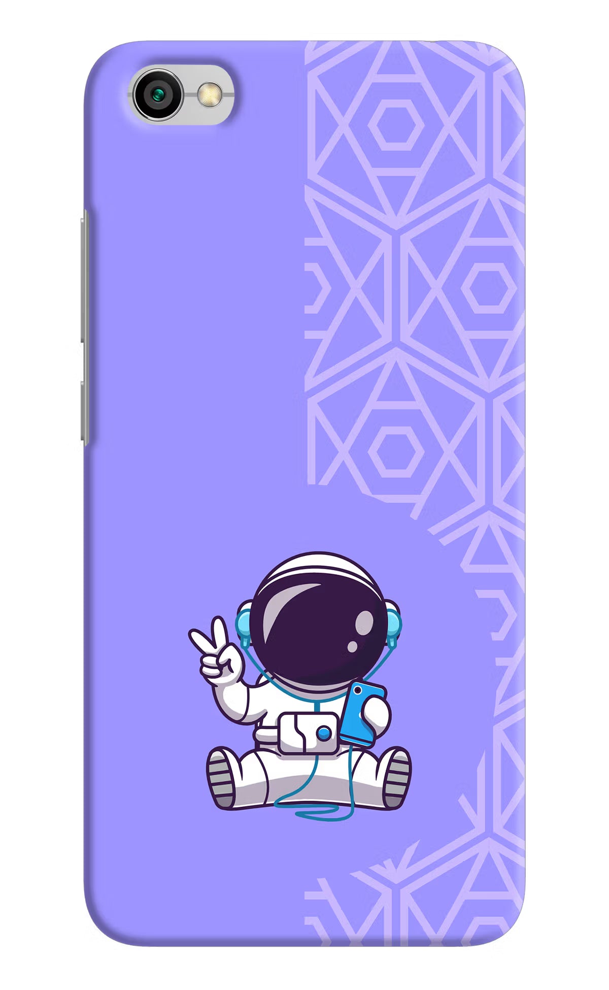 Cute Astronaut Chilling Redmi Y1 Lite Hard Case Back Cover by Casekaro