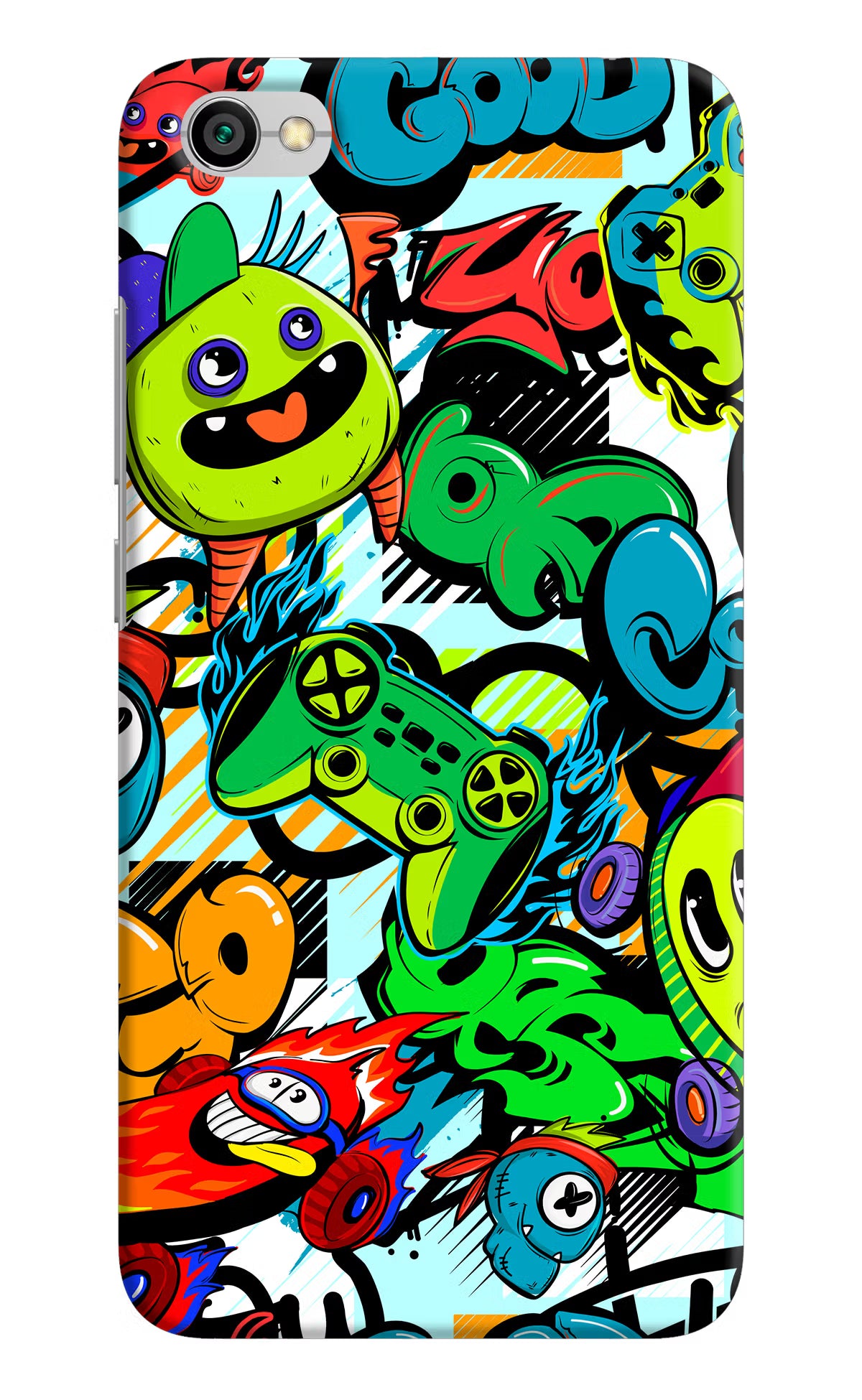 Game Doodle Redmi Y1 Lite Hard Case Back Cover by Casekaro
