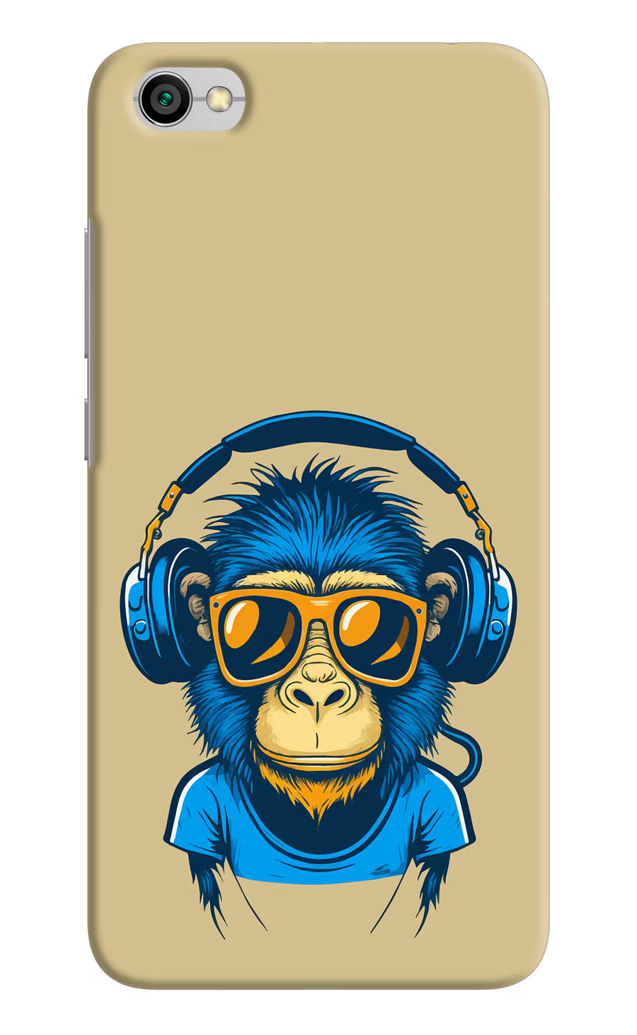 Monkey Headphone Redmi Y1 Lite Back Cover, Hard case