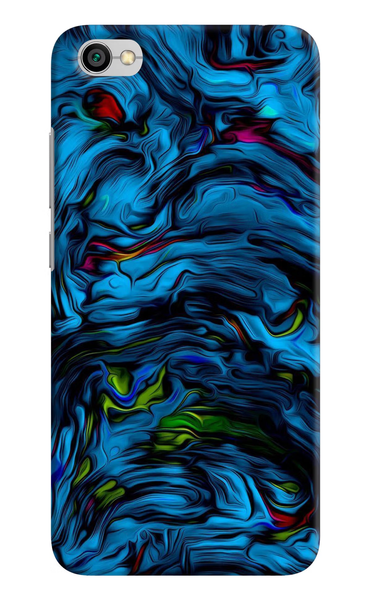 Dark Blue Abstract Redmi Y1 Lite Hard Case Back Cover by Casekaro