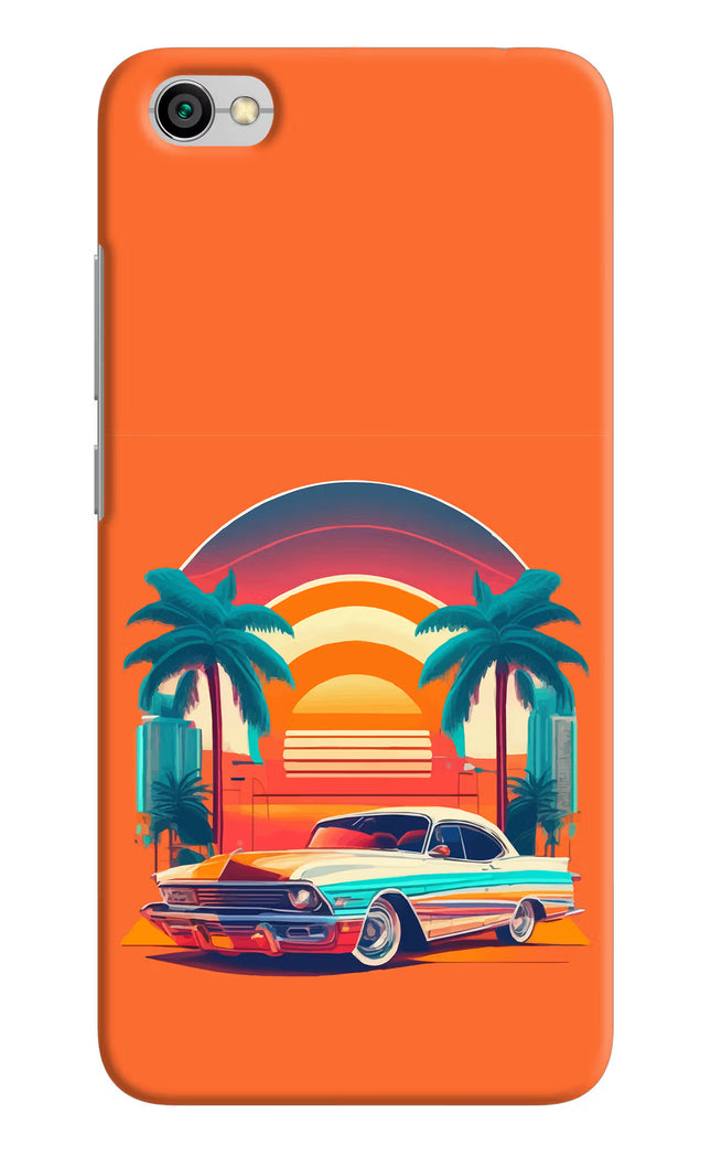 Palm Drive 80s Redmi Y1 Lite Hard Case Back Cover by Casekaro