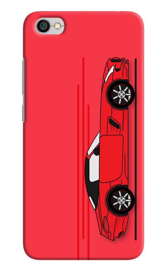Red Velocity Redmi Y1 Lite Hard Case Back Cover by Casekaro