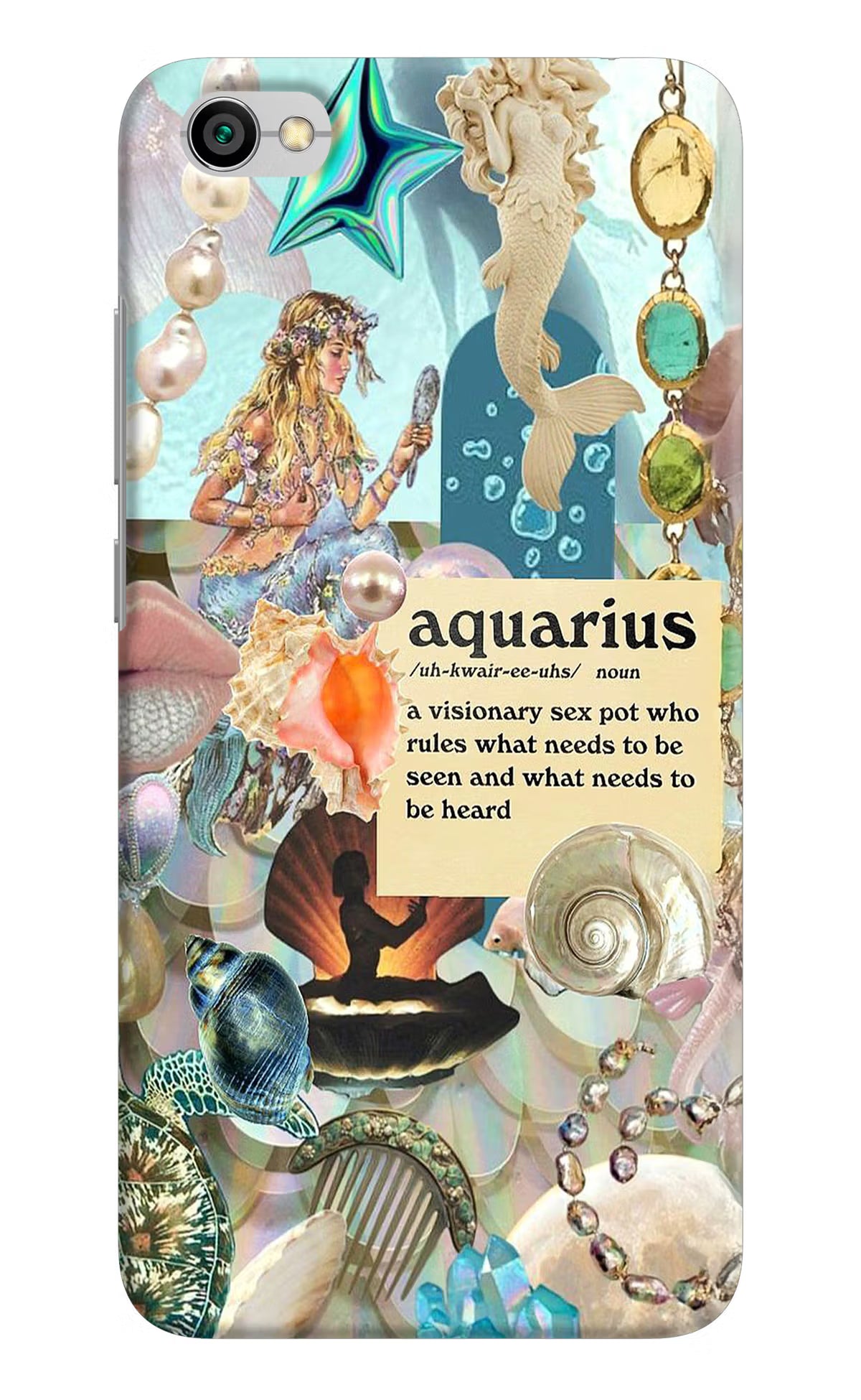 Aquarius Zodiac Redmi Y1 Lite Hard Case Back Cover by Casekaro