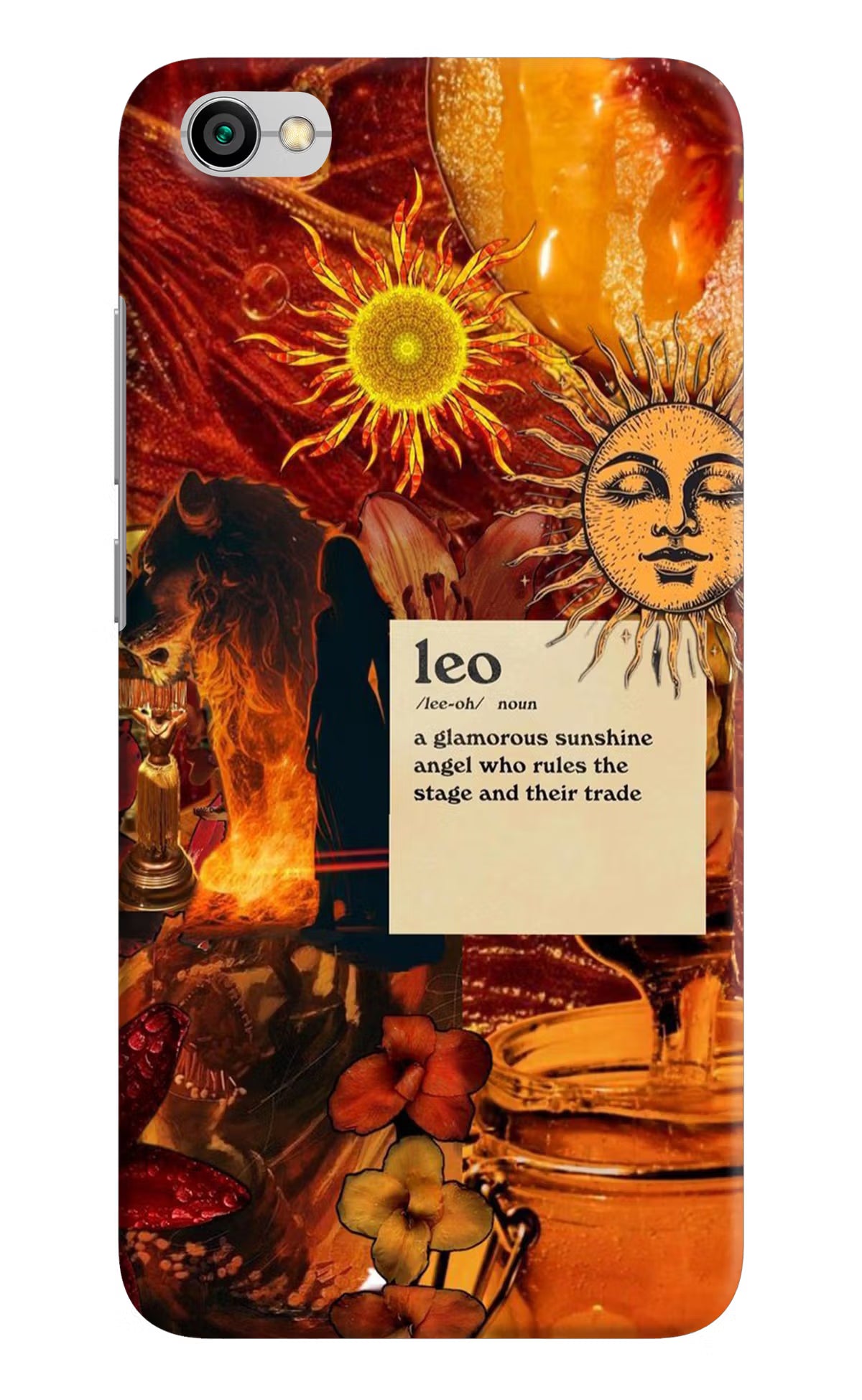 Leo Zodiac Redmi Y1 Lite Hard Case Back Cover by Casekaro