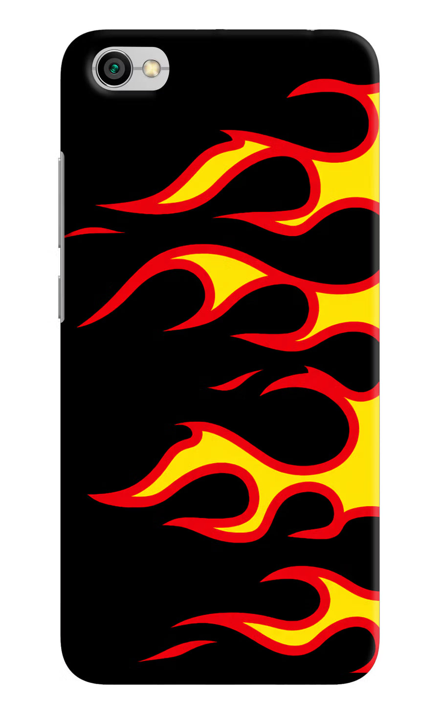 Side Sweep Flames Redmi Y1 Lite Back Cover, Hard case