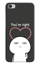 You're Right Redmi Y1 Lite Hard Case Back Cover by Casekaro