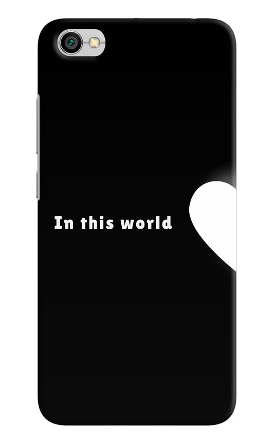 This World Redmi Y1 Lite Hard Case Back Cover by Casekaro