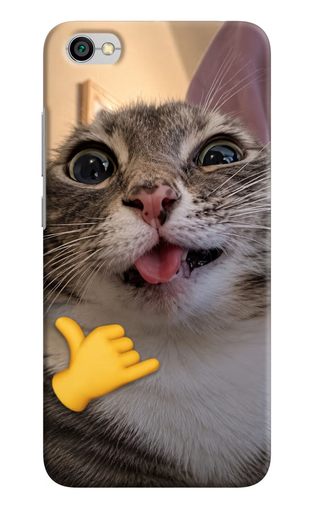 Silly Cat Call Redmi Y1 Lite Hard Case Back Cover by Casekaro
