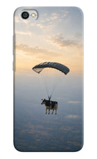 Skydiving Cow Redmi Y1 Lite Hard Case Back Cover by Casekaro