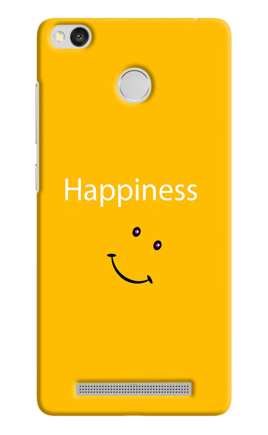 Happiness With Smiley Redmi 3S Prime Hard Case Back Cover by Casekaro