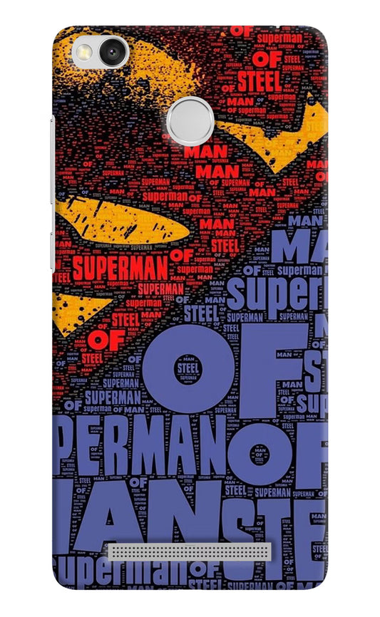 Superman Redmi 3S Prime Hard Case Back Cover by Casekaro