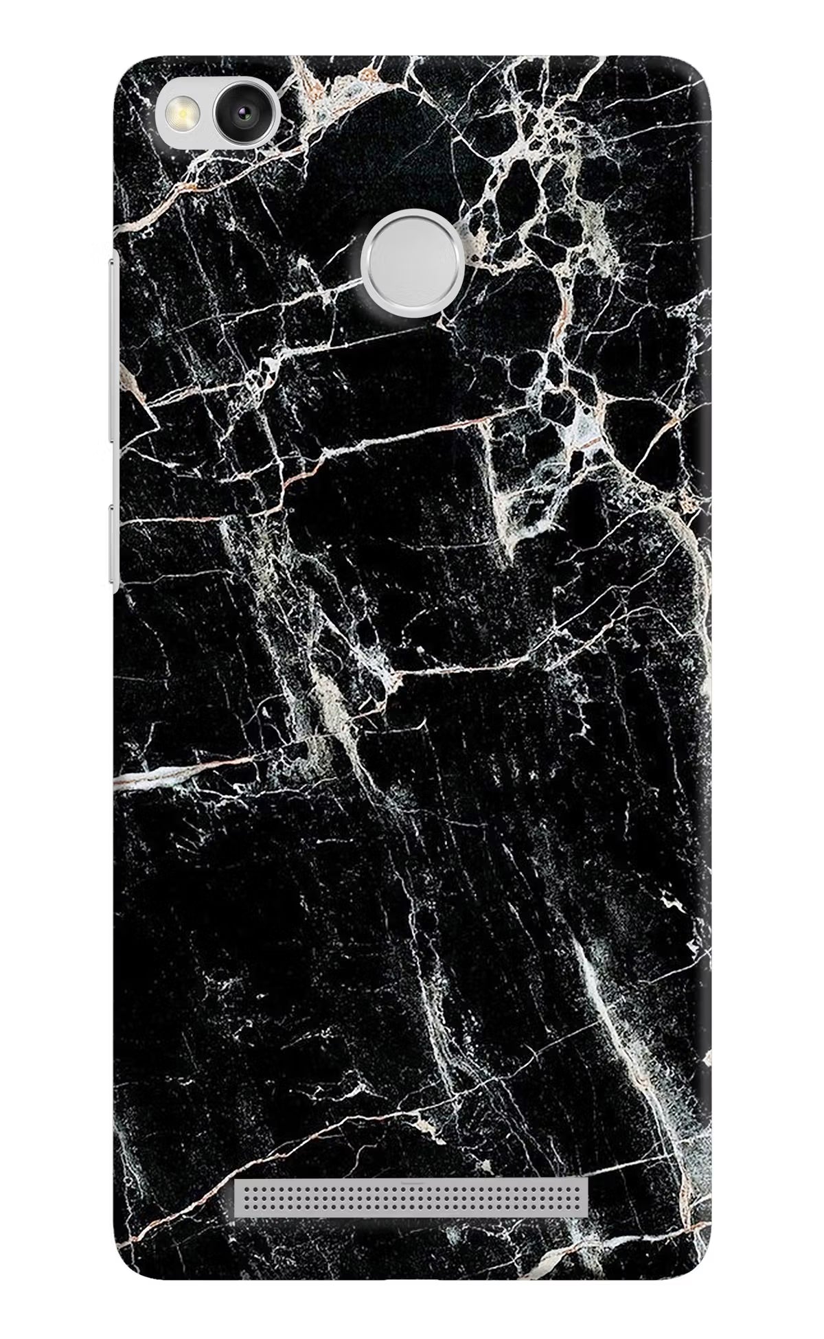 Black Marble Texture Redmi 3S Prime Hard Case Back Cover by Casekaro