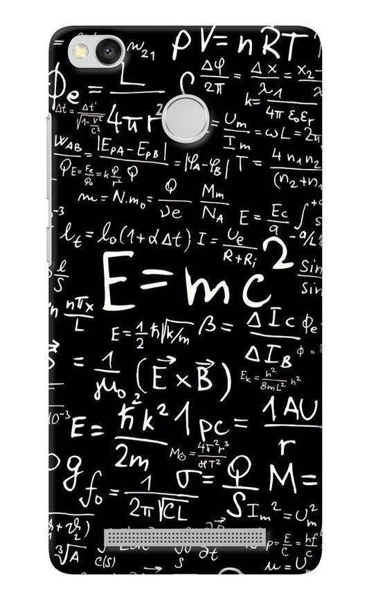 Physics Albert Einstein Formula Redmi 3S Prime Back Cover