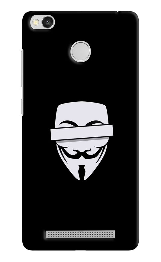 Anonymous Face Redmi 3S Prime Hard Case Back Cover by Casekaro