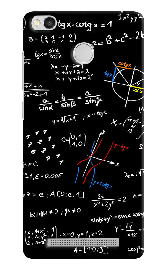 Mathematics Formula Redmi 3S Prime Hard Case Back Cover by Casekaro