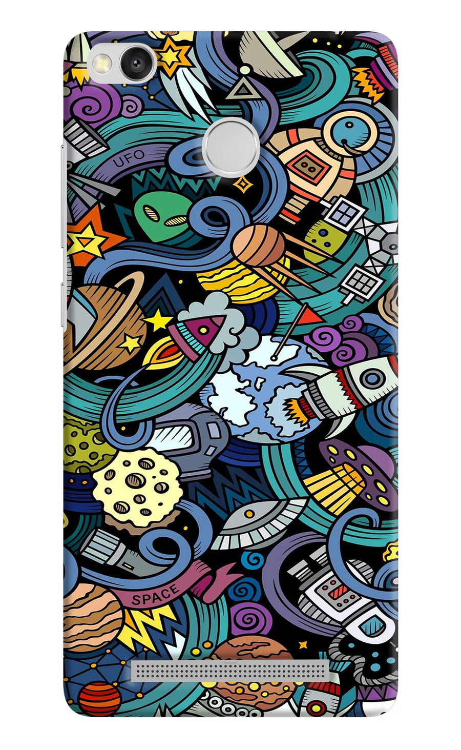 Space Abstract Redmi 3S Prime Back Cover, Hard case