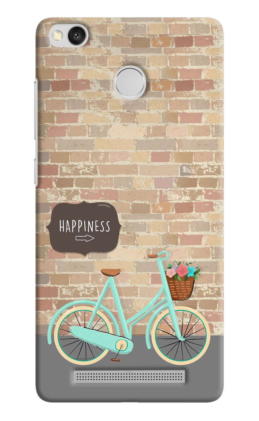 Happiness Artwork Redmi 3S Prime Back Cover, Hard case