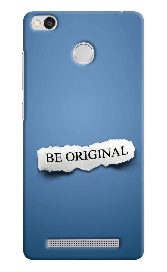 Be Original Redmi 3S Prime Hard Case Back Cover by Casekaro