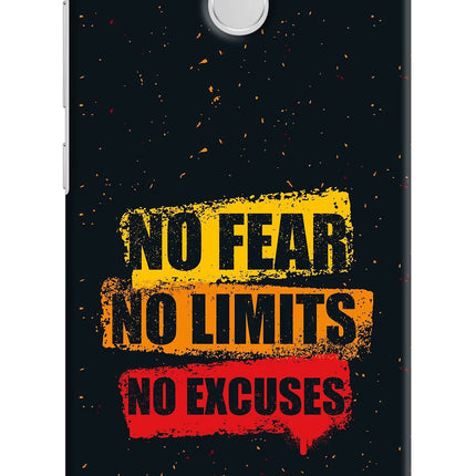 No Fear No Limits No Excuse Redmi 3S Prime Hard Case Back Cover by Casekaro