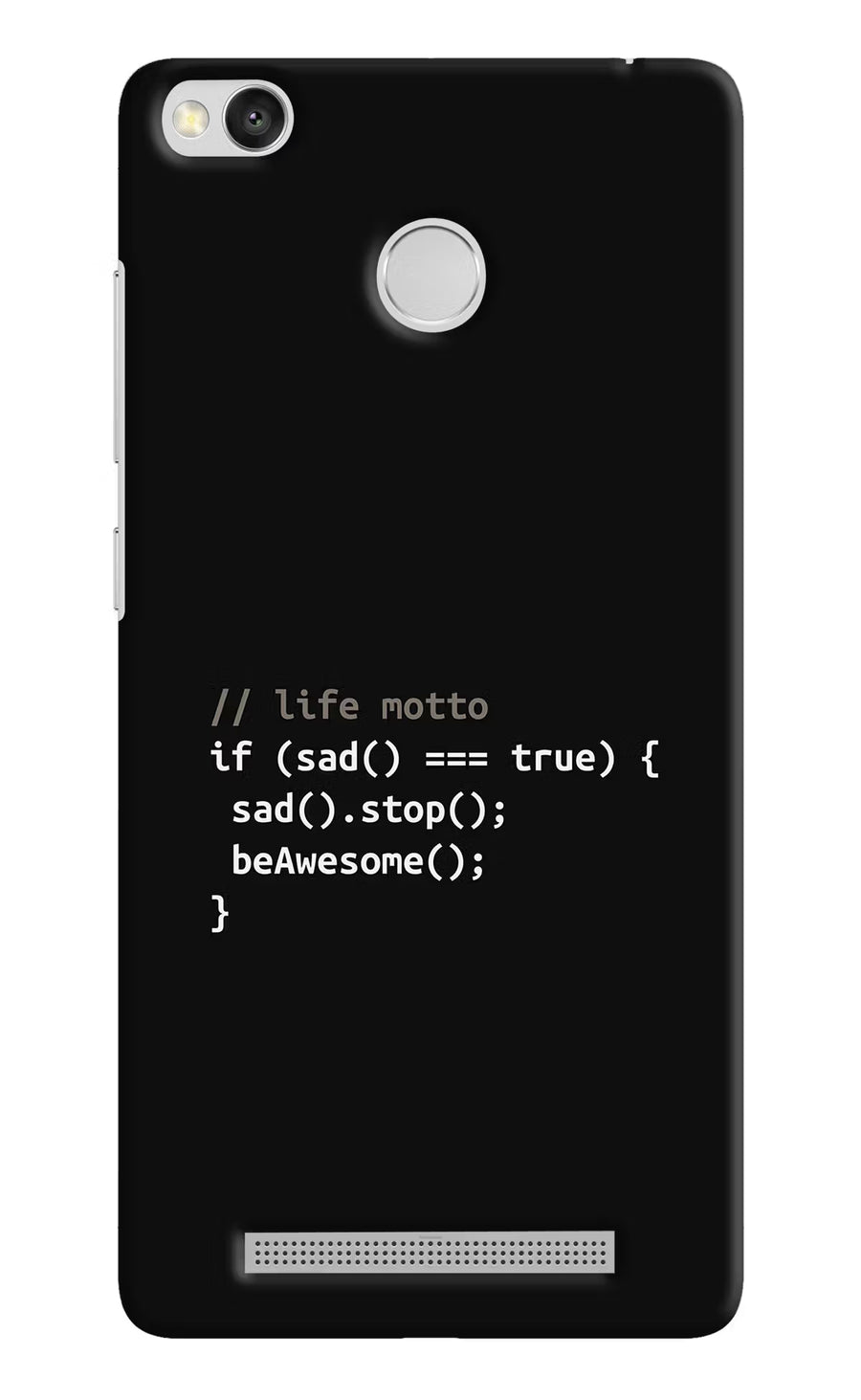 Life Motto Code Redmi 3S Prime Back Cover, Hard case
