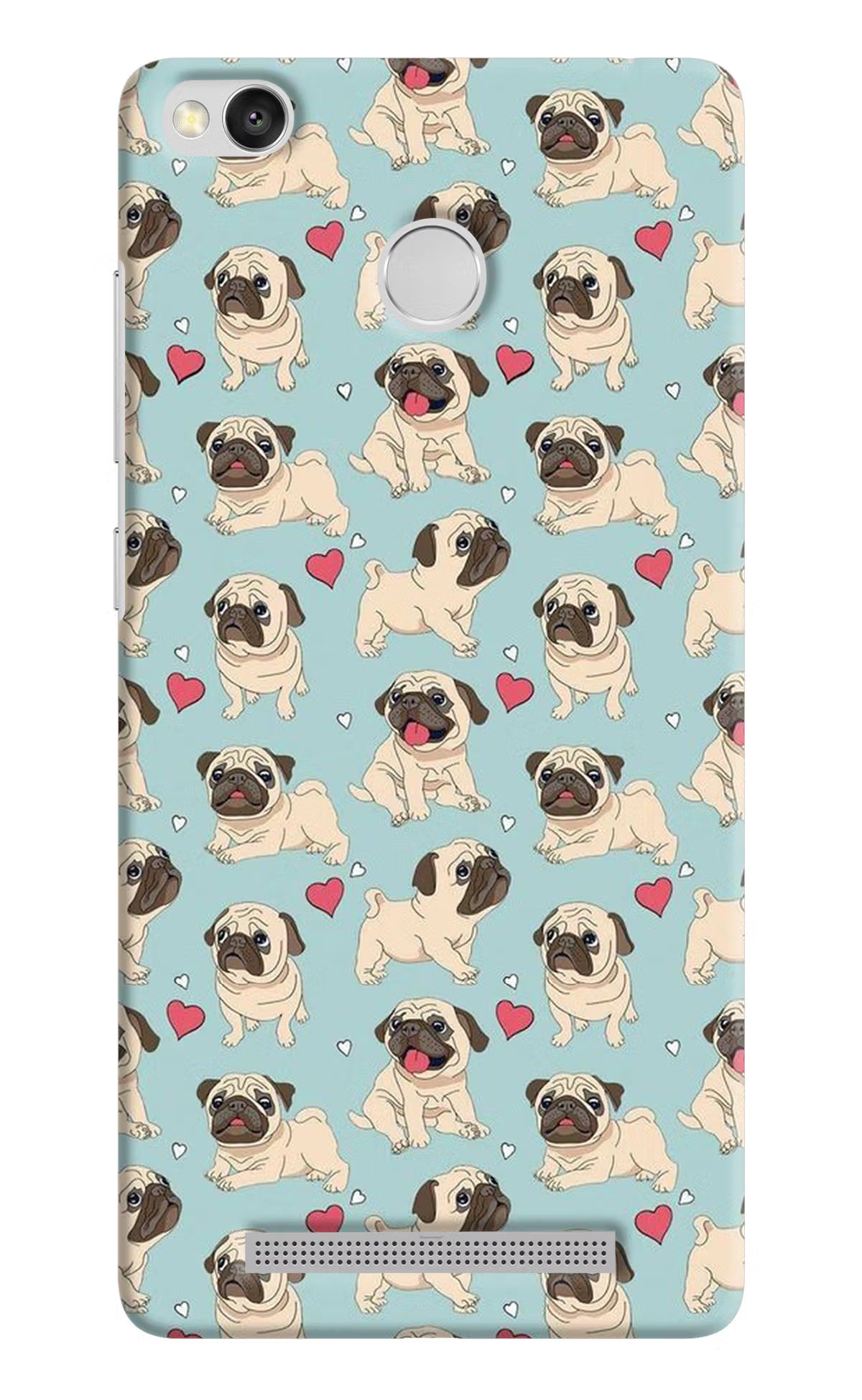 Pug Dog Redmi 3S Prime Hard Case Back Cover by Casekaro