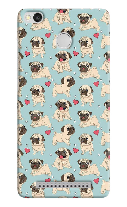 Pug Dog Redmi 3S Prime Hard Case Back Cover by Casekaro
