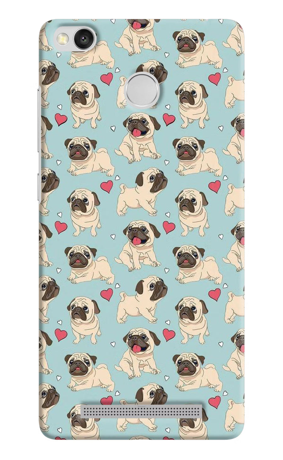 Pug Dog Redmi 3S Prime Back Cover, Hard case