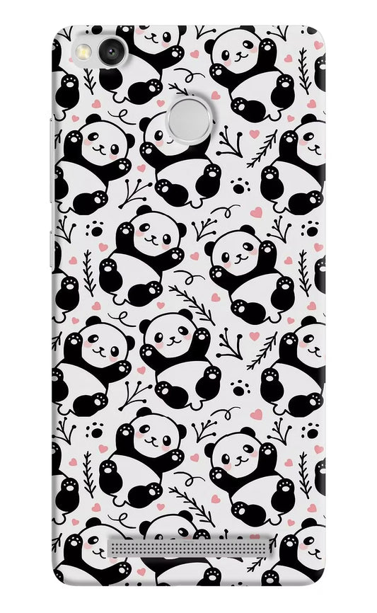 Cute Panda Redmi 3S Prime Hard Case Back Cover by Casekaro