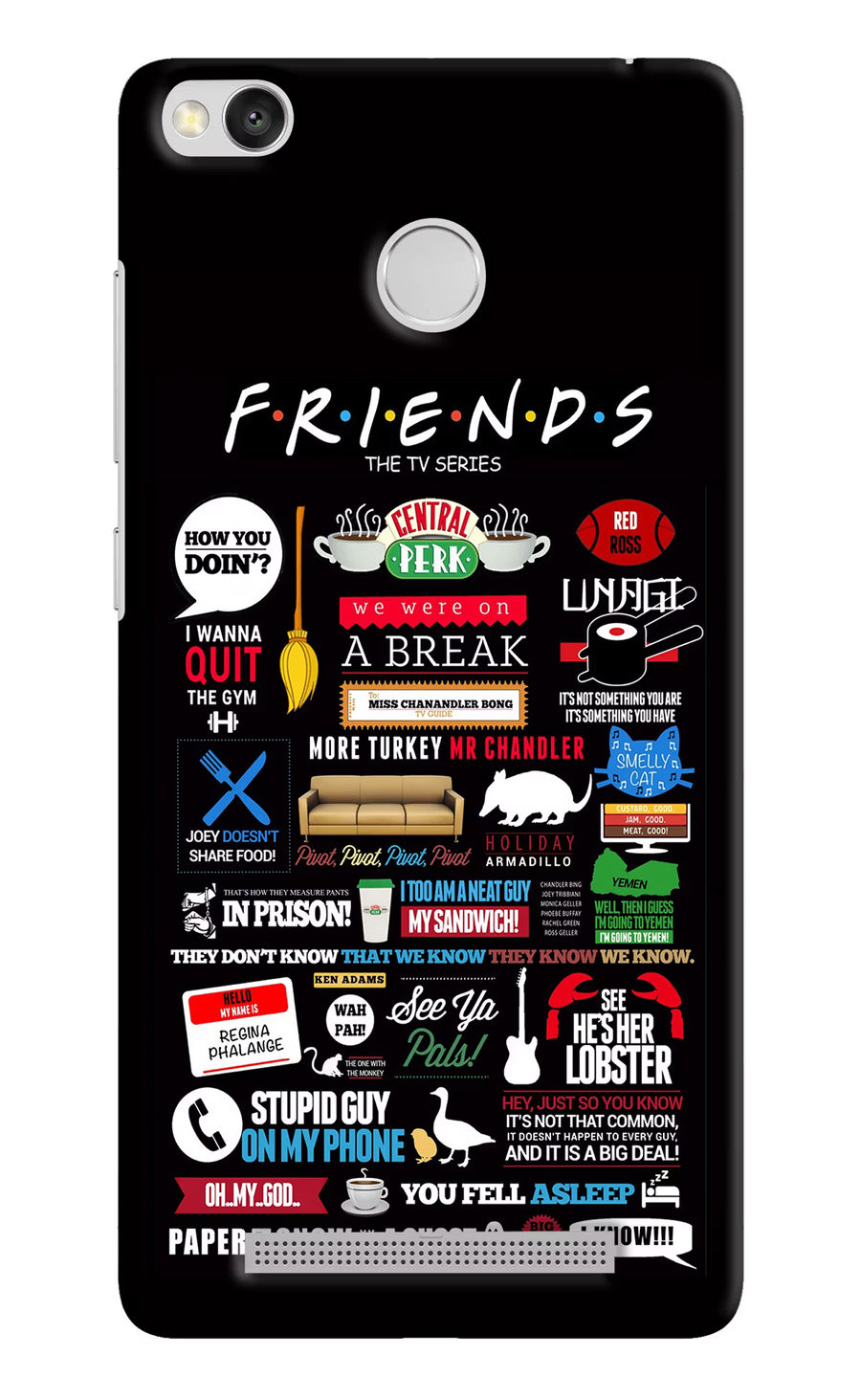 FRIENDS Redmi 3S Prime Back Cover, Hard case