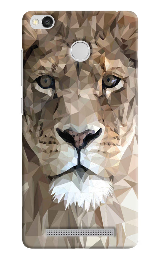 Lion Art Redmi 3S Prime Hard Case Back Cover by Casekaro