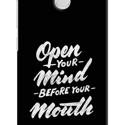 Open Your Mind Before Your Mouth Redmi 3S Prime Hard Case Back Cover by Casekaro