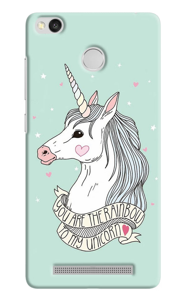 Unicorn Wallpaper Redmi 3S Prime Hard Case Back Cover by Casekaro
