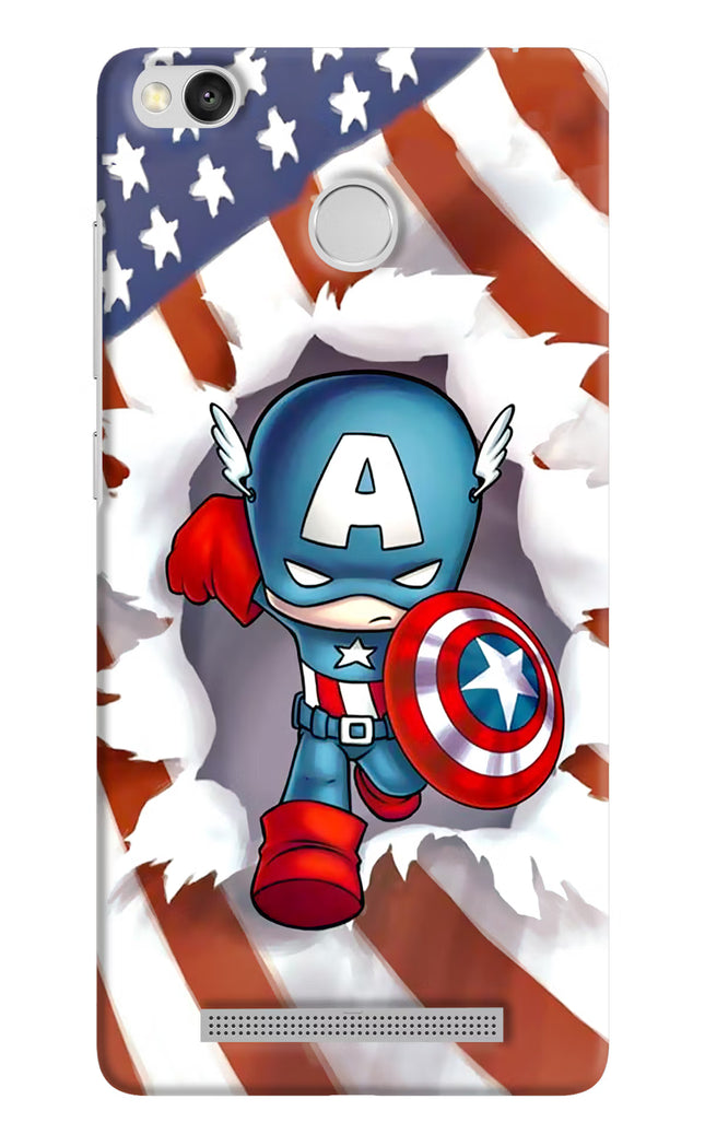 Captain America Redmi 3S Prime Hard Case Back Cover by Casekaro