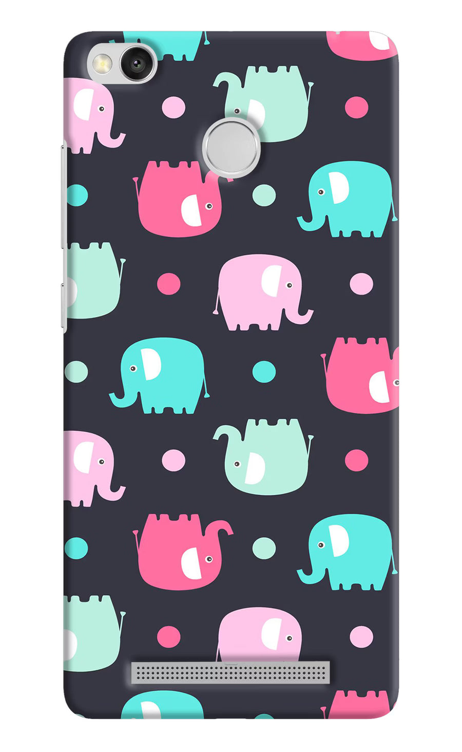 Elephants Redmi 3S Prime Back Cover, Hard case