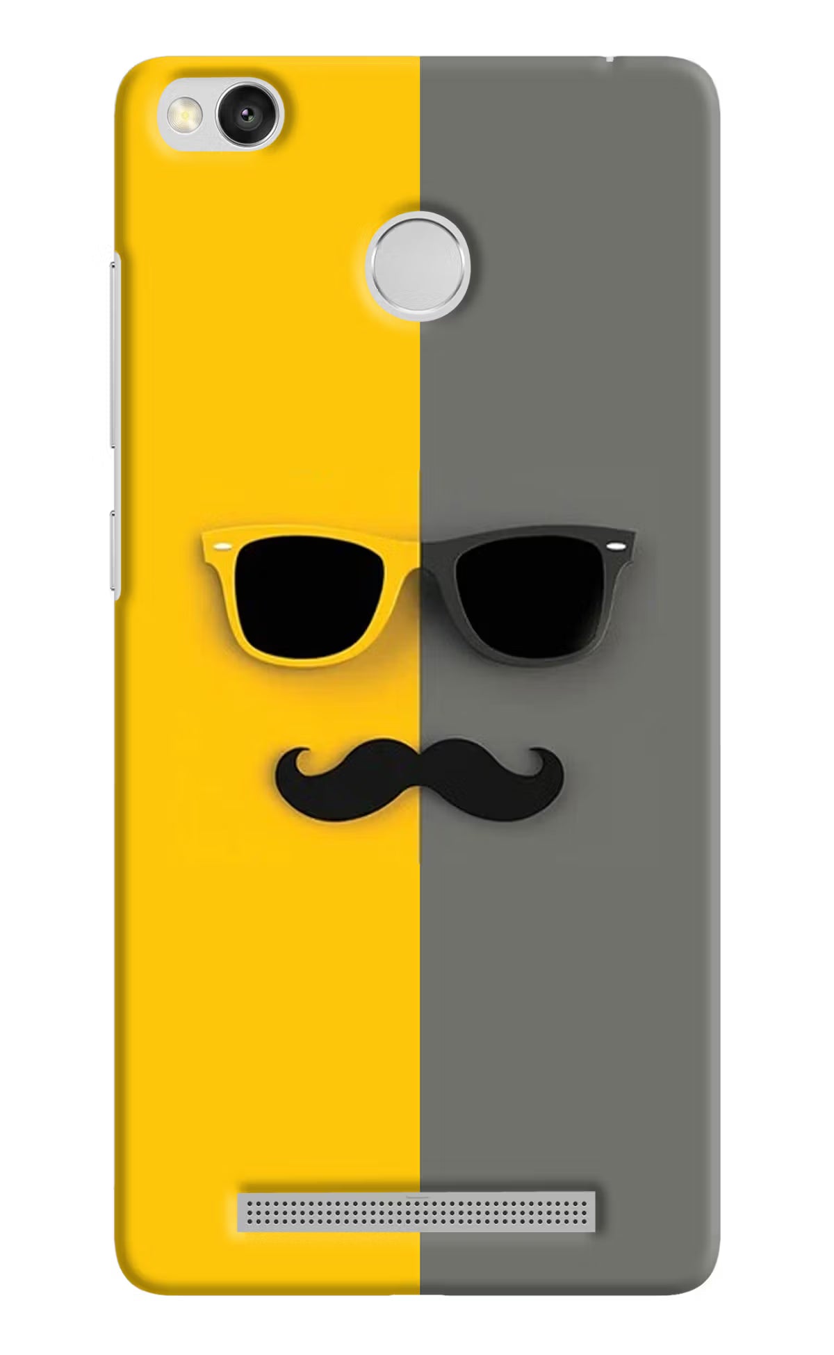 Sunglasses with Mustache Redmi 3S Prime Hard Case Back Cover by Casekaro
