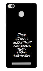 FRIENDS Dialogue Redmi 3S Prime Hard Case Back Cover by Casekaro