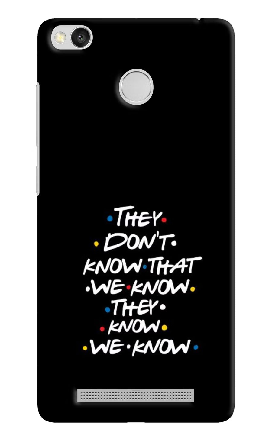 FRIENDS Dialogue Redmi 3S Prime Back Cover, Hard case