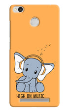 High On Music Redmi 3S Prime Hard Case Back Cover by Casekaro