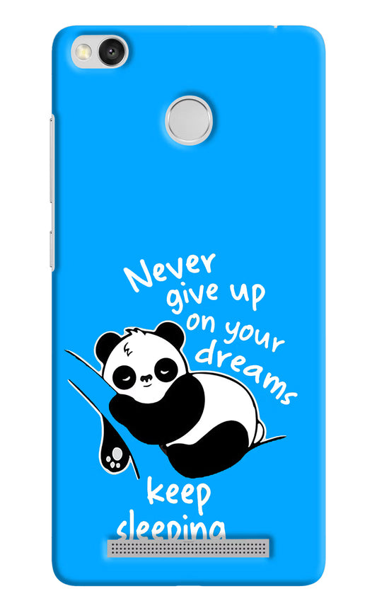 Keep Sleeping Redmi 3S Prime Hard Case Back Cover by Casekaro