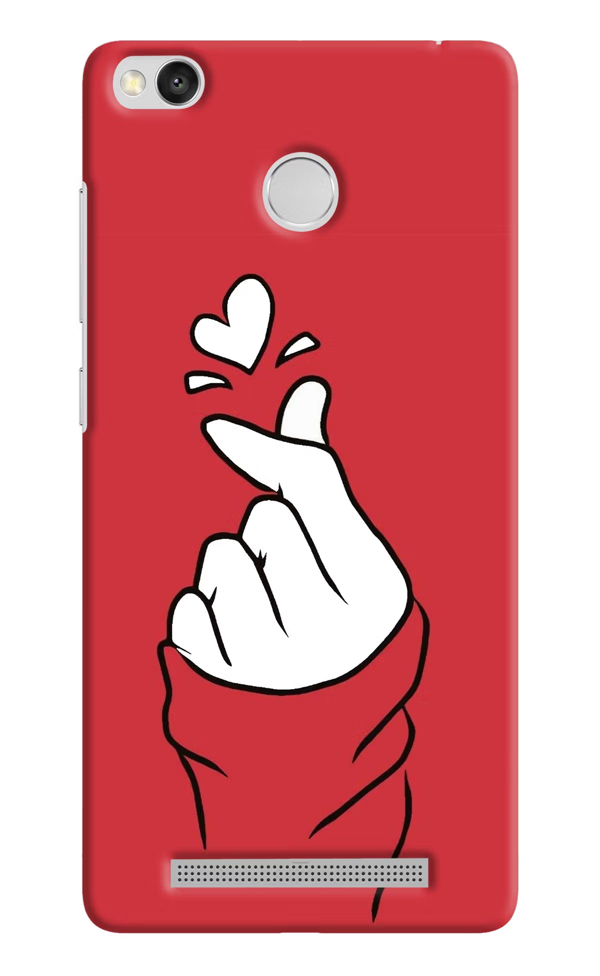 Korean Love Sign Redmi 3S Prime Hard Case Back Cover by Casekaro