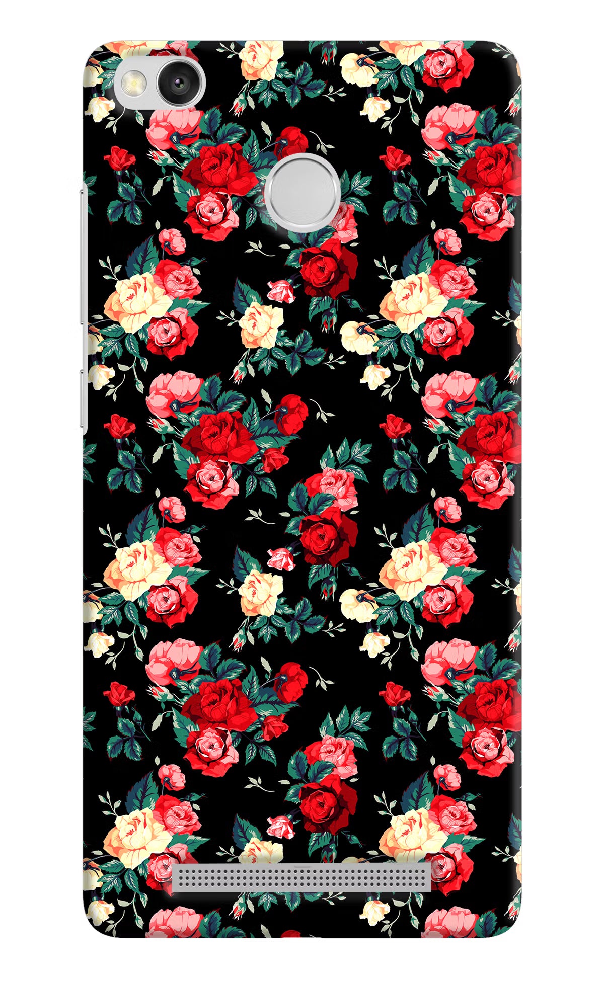 Rose Pattern Redmi 3S Prime Hard Case Back Cover by Casekaro