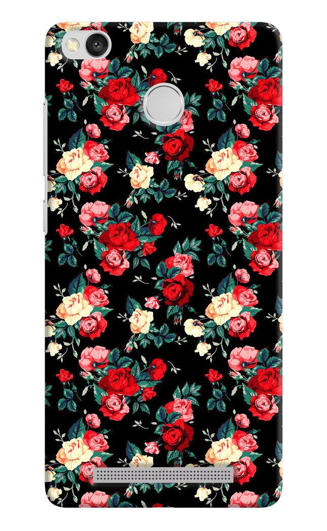 Rose Pattern Redmi 3S Prime Hard Case Back Cover by Casekaro