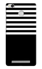 Black and White Print Redmi 3S Prime Hard Case Back Cover by Casekaro