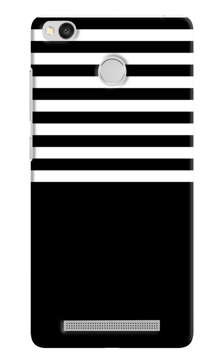 Black and White Print Redmi 3S Prime Back Cover, Hard case